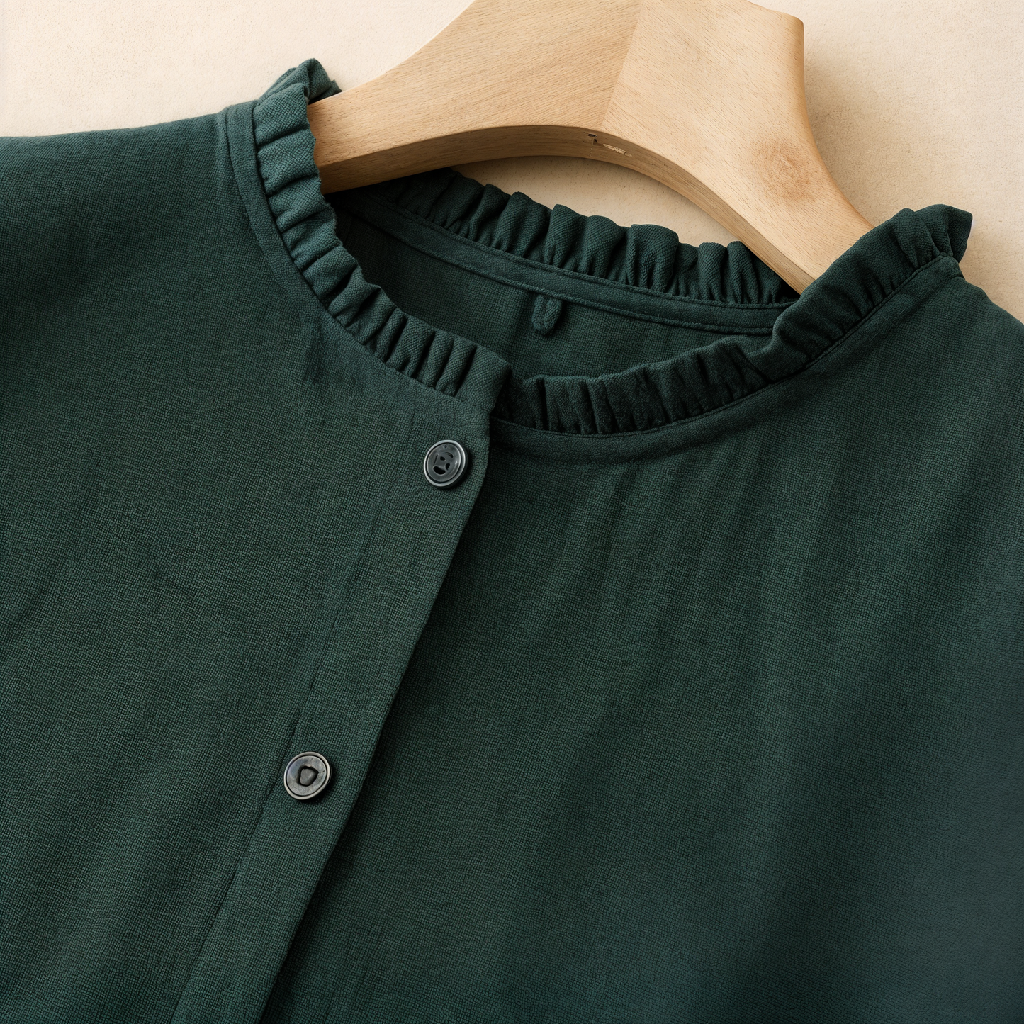 Women’s Solid Color Button-Down Casual Dress (With Pockets)